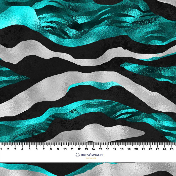 ZEBRA / smaragd-silver- Single Jersey mit Elastan ITY