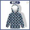 KID'S HOODIE (ALEX) - WHITE BEARS IN SWEATERS / navy (ENCHANTED WINTER) - looped knit fabric (122/128)