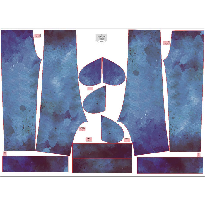 KID'S JOGGERS (ROBIN) - BLUE ALIEN - sewing set (122/128)