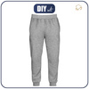 MEN'S JOGGERS (GREG) - MELANGE LIGHT GRAY - sewing set XXL