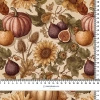 AUTUMN FLOWERS WZ. 28 - Drelich bavlněný