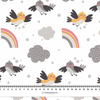 SPATZEN / Regenbögen (KATZENWELT) / weiß - French Terry mit Elasthan