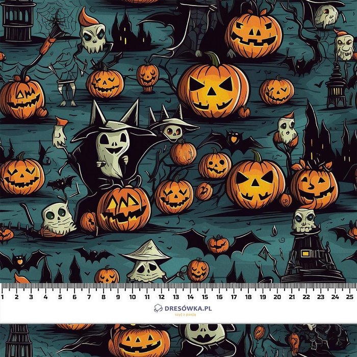 HALLOWEEN wz.7 - teplákovina počesaná s elastanem ITY