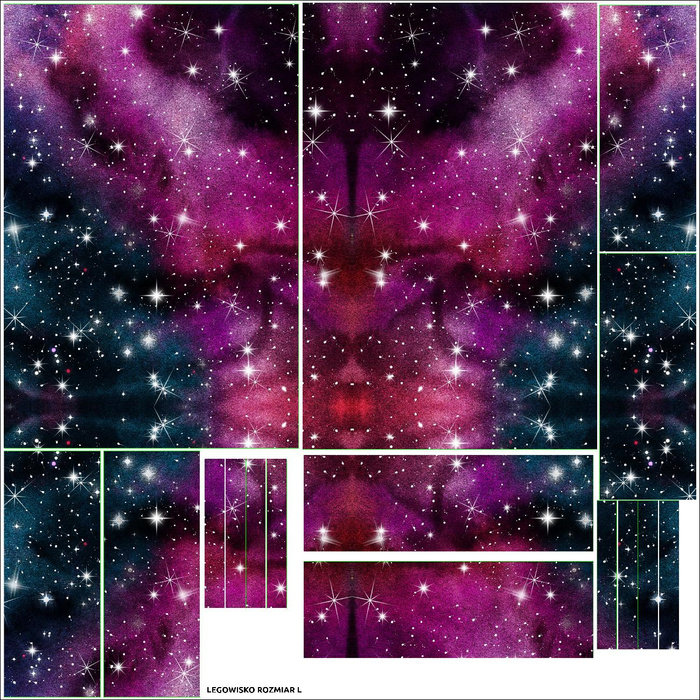 ANIMAL BED - WATERCOLOR GALAXY PAT. 8 - sewing set