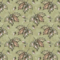 LEAVES AND ACORNS pat. 2 (AUTUMN IN THE FOREST) - single jersey with elastane