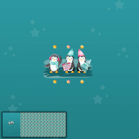 PŘÁTELÉ TUČŇACI VZ. 2 / mořský (VÁNOČNÍ TUČŇACI) - panoramic panel teplákovina