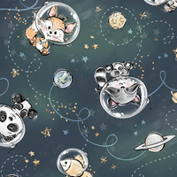 SPACE CUTIES pat. 3 (CUTIES IN THE SPACE) - Viscose jersey