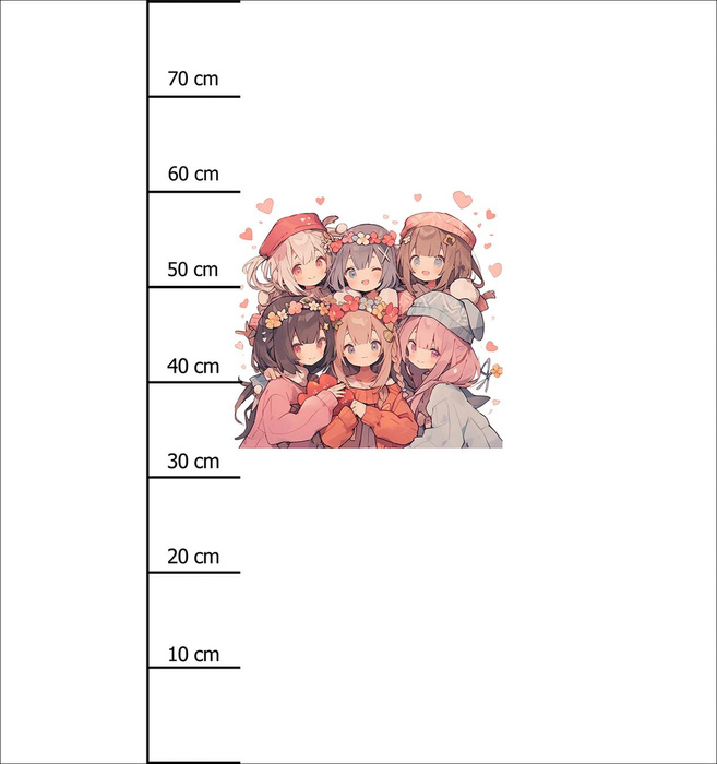 ANIME FRIENDS M. 2 - Paneel (75cm x 80cm) Wasserabweisende Webware