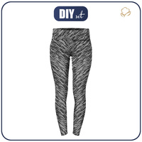 THERMO LEGGINSY DAMSKIE (GRETA) - ZEBRA WZ. 5 / szary - zestaw do uszycia XXXL