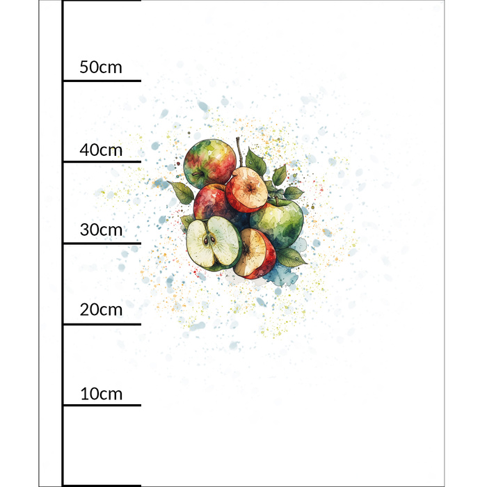 TUTTI FRUTTI APPLES - panel (60cm x 50cm) Upholstery velour