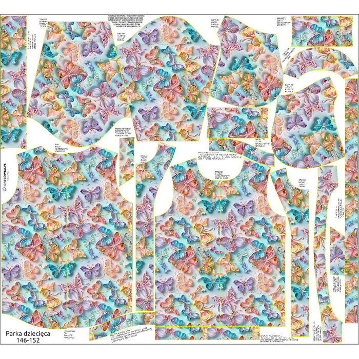 KINDERPARKA (ARIEL) - PAPER BUTTERFLIES - Nähset (98/104)