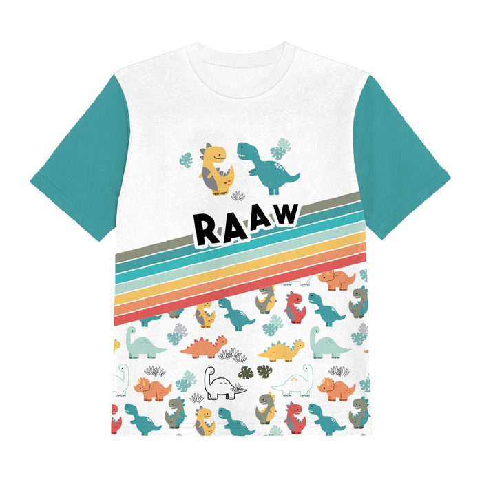 KINDER T-SHIRT- DINO / RAAW - Single Jersey (92/98)