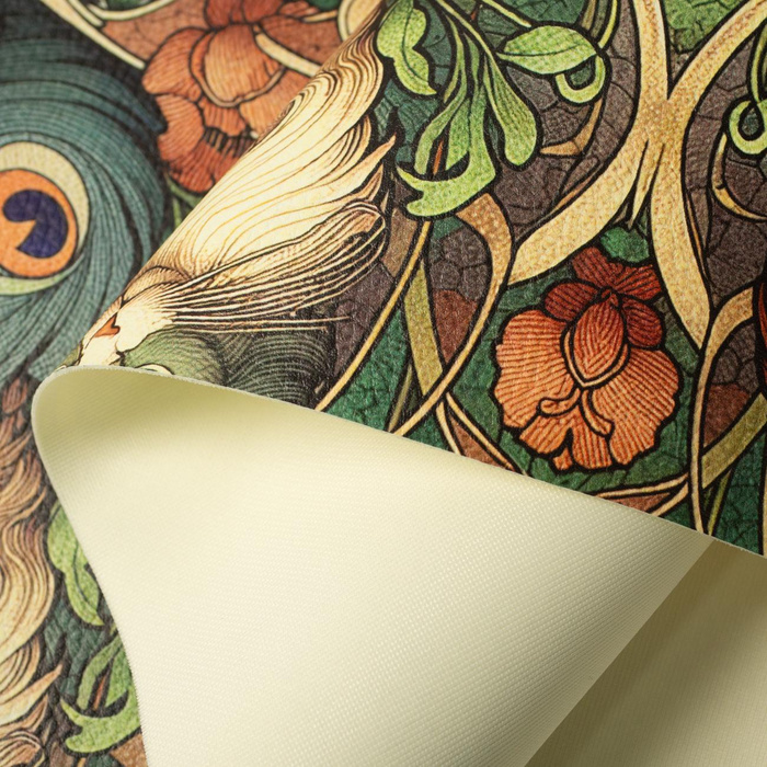 ART NOUVEAU CATS & FLOWERS VZ. 3 - tlustá ekologická koženka tlačená
