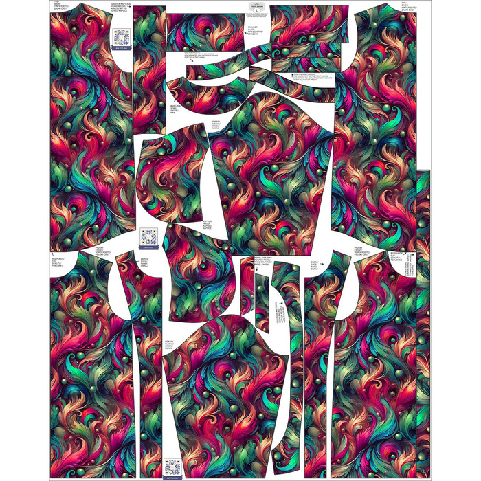 WOMEN'S PARKA (ANNA) - COLORFUL FEATHERS - softshell