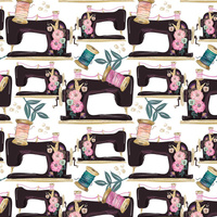 RETRO NÄHMASCHINEN Ms.2 - Wasserabweisende Webware