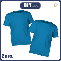 2-PACK - BASIC DĚTSKÉ TRIČKO - BLANKYT (BLUE) - Sada šití (128/134)