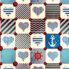 MARINE CHESSBOARD - looped knit SP250