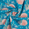FISH AND SHELLS (MAGICAL OCEAN) / blue - single jersey with elastane 