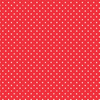WHITE DOTSIES / red - Cotton woven fabric