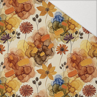 AUTUMN FLOWERS WZ. 25 - Hydrofobní česaná teplákovina