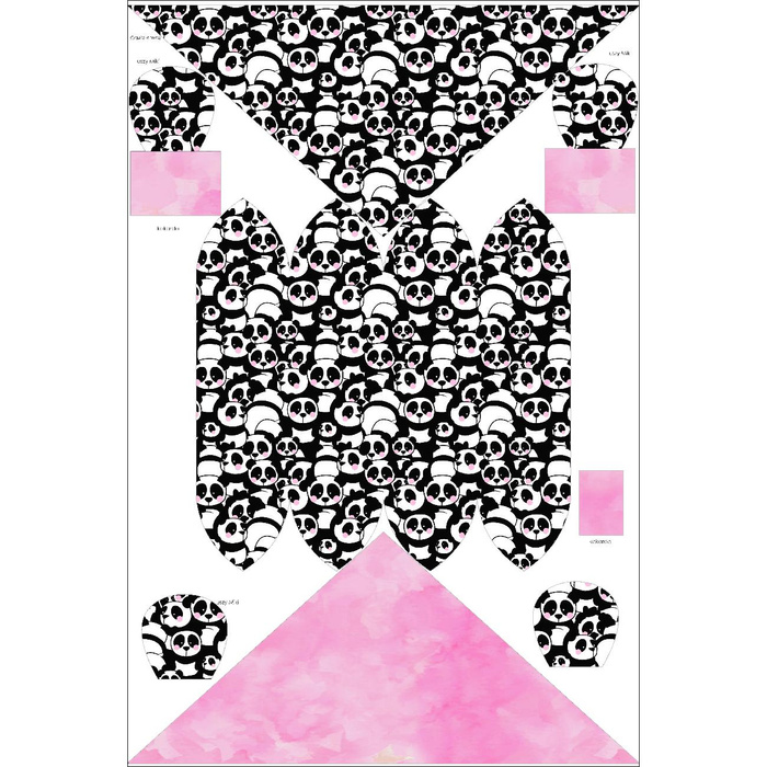 DZIECIĘCA CZAPKA I CHUSTA (MOUSE) - PANDY / róż 44-47