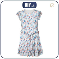 DRESS "EMMA" - PAINTED PEONIES - Viscose jersey with elastane XL