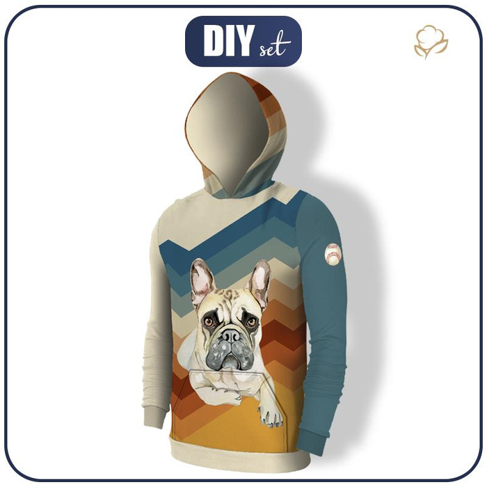 MEN’S HOODIE (COLORADO) - BULLDOG / STRIPES - sewing set