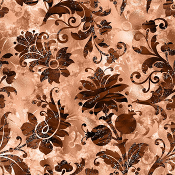 FLORAL MS. 9 / peach fuzz - Viskose Jersey