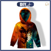 KID'S HOODIE (ALEX) - WOLF / galaxy - sewing set (122/128)