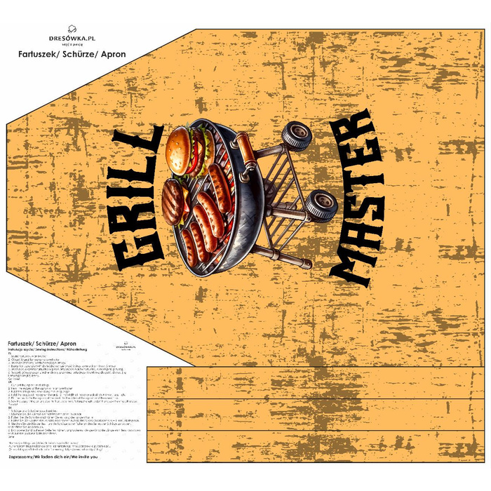 FARTUSZEK - GRILL MASTER - zestaw do uszycia
