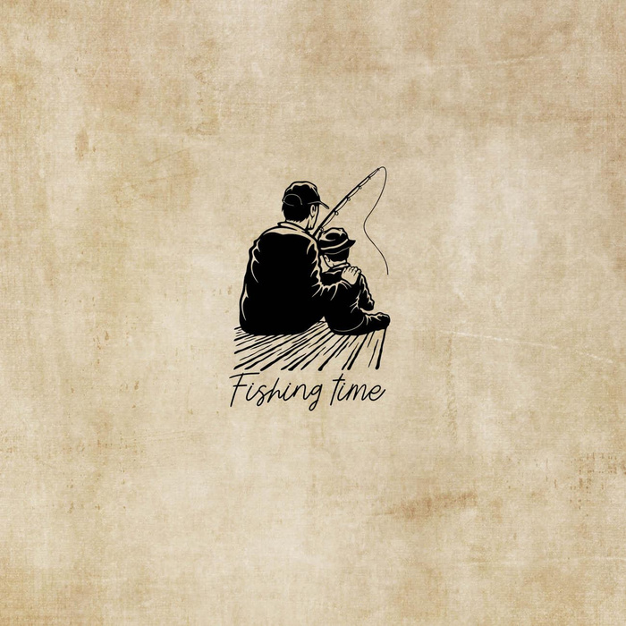 FISHING TIME PAT. 2 -  PANEL (60cm x 50cm) brushed knitwear with elastane ITY