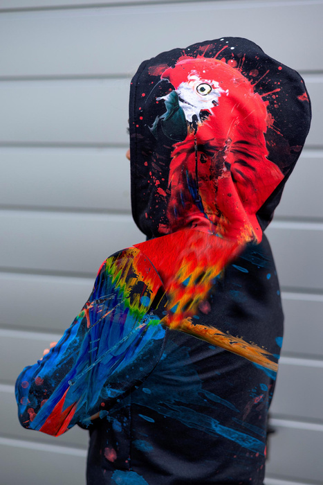 KID'S HOODIE (ALEX) - PARROT - sewing set (122/128)