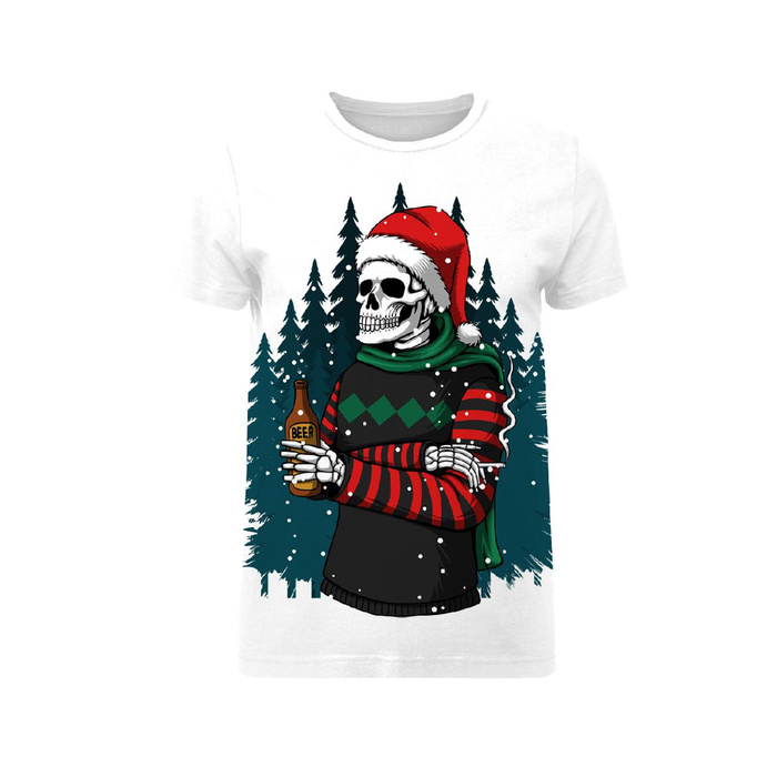 HERREN T-SHIRT - JOLLY SKELETON - Single Jersey M