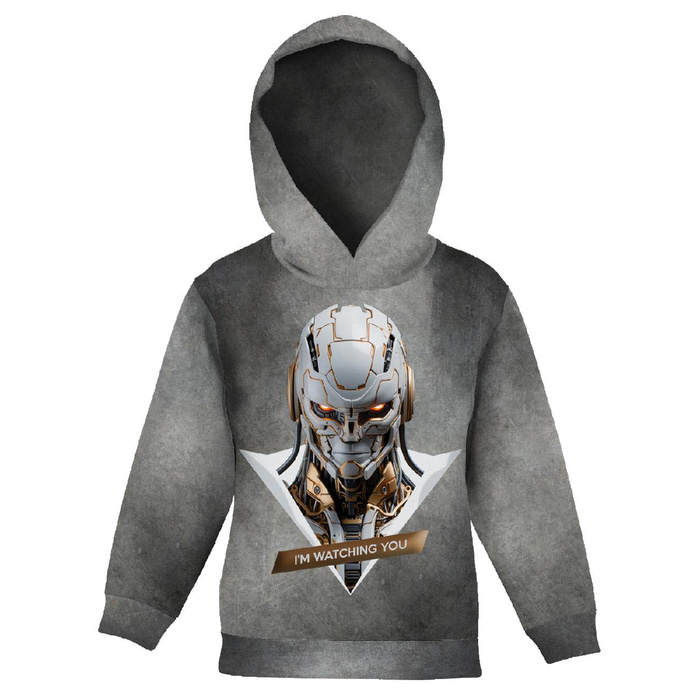 KID'S HOODIE (ALEX) - ROBOT-WZ.4- looped knit fabric (98/104)
