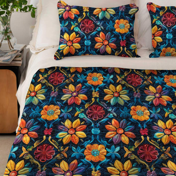 Batik Quilt wz.8 - Hydrofobní česaná teplákovina