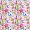 MINI EISVÖGEL UND SCHMETTERLINGE (EISVÖGEL AUF DER WIESE) / rosa - Baumwoll Webware