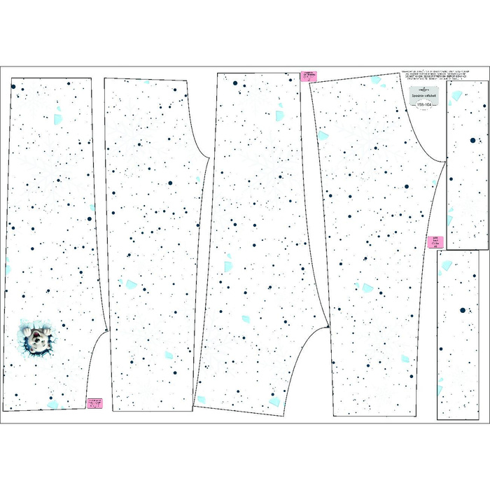 CHILDREN'S SOFTSHELL TROUSERS (YETI) - HAPPY BEAR - sewing set (110/116)