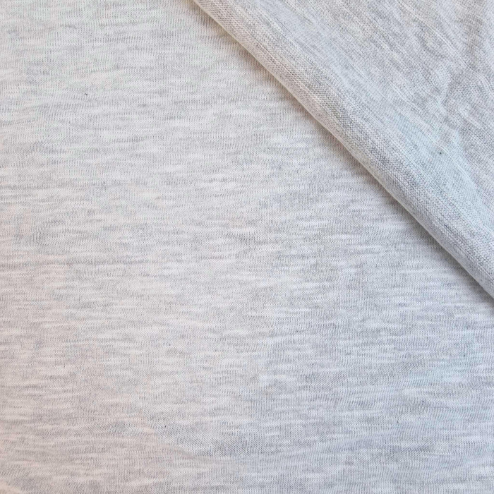 Bavlněný žerzej „FLAME“  170g - melang grey D-20