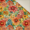 FLOWERS PAPAYA ORANGE WZ. 10 - Polster- Velours