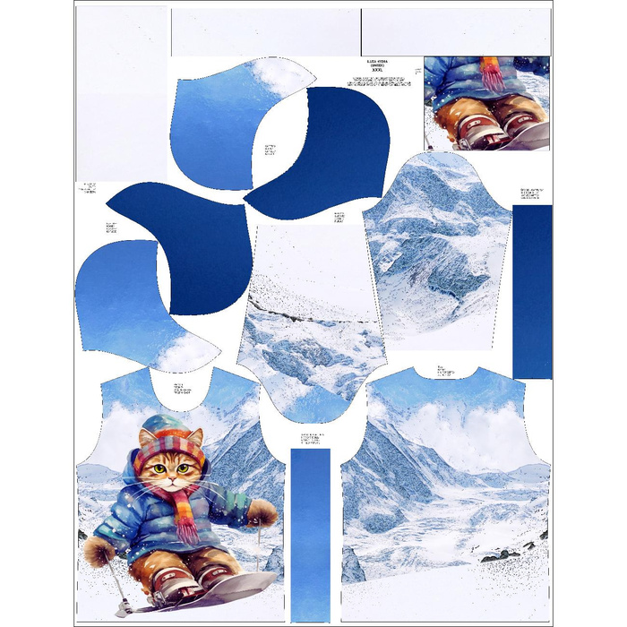 UNISEX HOODIE (HYDRA) - MOUNTAIN CAT - sewing set M