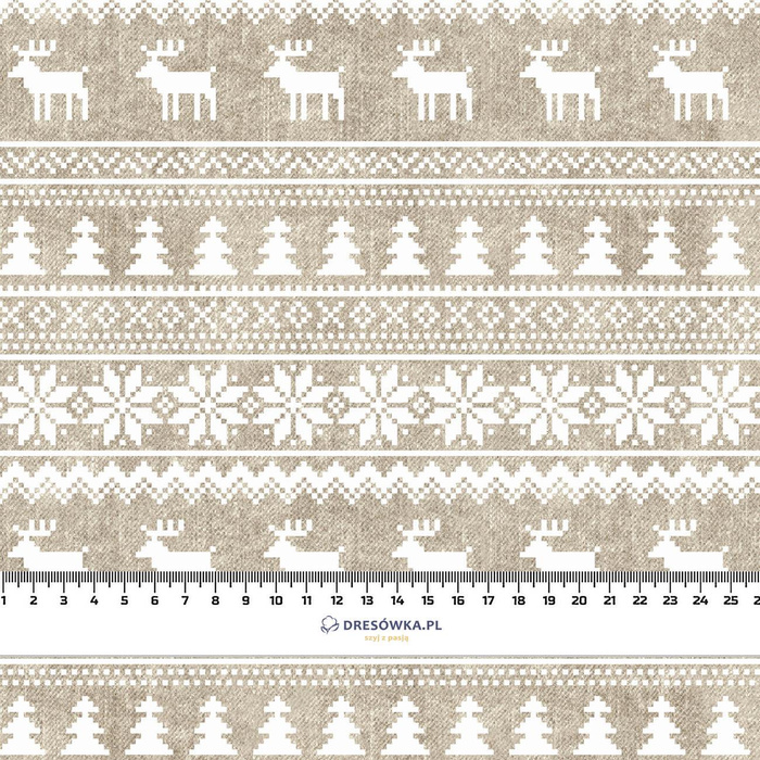 REINDEERS PAT. 2 / ACID WASH BEIGE - single jersey with elastane 