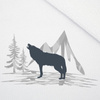 MEN’S HOODIE - WOLF (ADVENTURE) / white - sewing set XXL