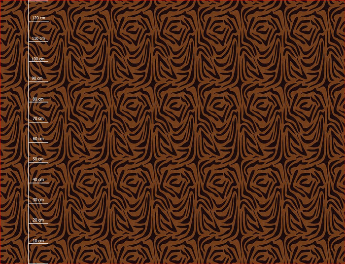 ZEBRA vz. 2 / hnědá - panel pro šaty krep