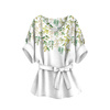 KIMONO BLUSE - GREEN LEAVES - Nähset L-XL
