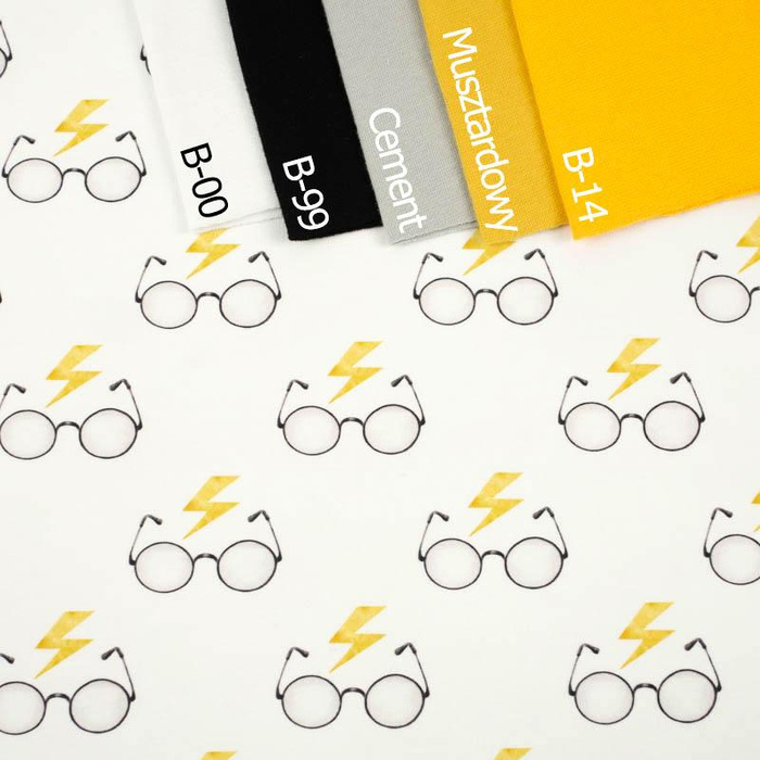 MAGICZNE OKULARY (MAGICZNA SZKOŁA) - single jersey z elastanem 