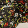 FLOWERS ON THE MEADOW pat. 3 / black - Chiffon