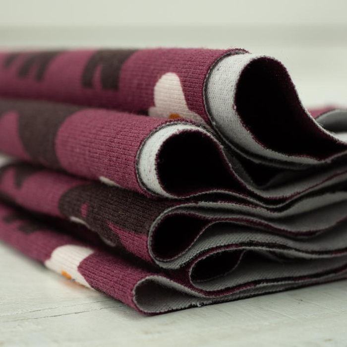 ELEPHANTS / FAIR WORLD / aubergine - single jersey TE210