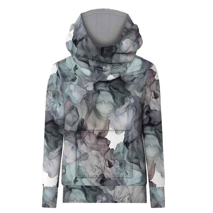 UNISEX HOODIE (HYDRA) - ALCOHOL INK M. 4 - Nähset XXL