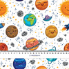 PLANETEN / weiß - leichte Maschenware angeraut