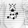 KINDERPYJAMAS "MIKI" - ZEBRA / STREIFEN (grau) - Nähset